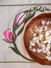 The Crescent Bloom in Beige Table Runner