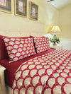 Burgundy Deco Duvet and Sheet Set