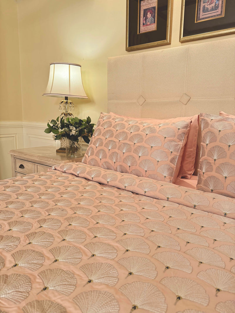 Blush Pink Deco Duvet and Sheet set