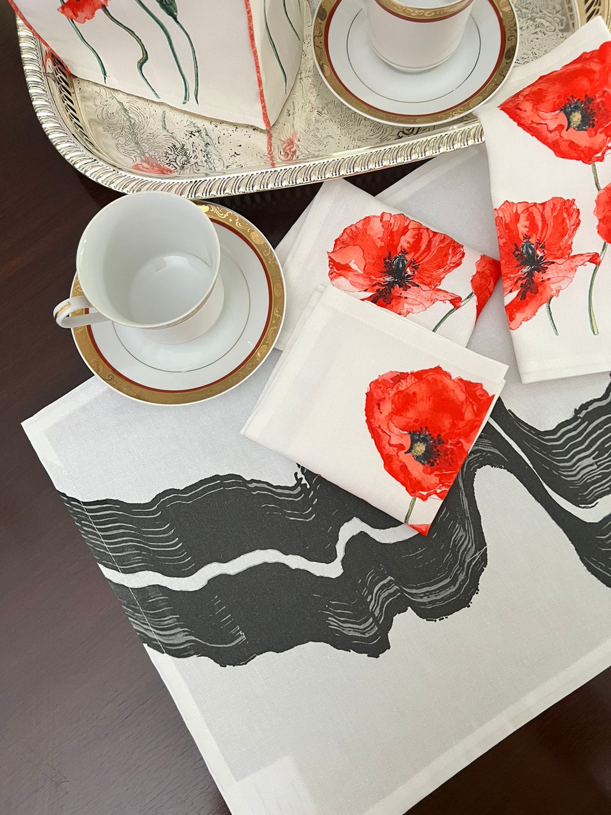 Poppy of Palestine Tea Cosy – Pomegranate Linen