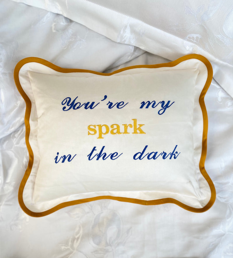 You’re my spark in the dark Mini Cushion