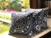 Embroidered Blue Cushion Cover
