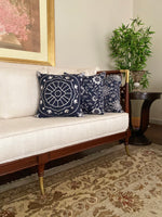 Embroidered Blue Cushion Cover