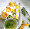 Citrus Rose Beverage Napkin - Lemon and Orange Crush