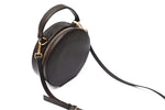 Round Crossbody Bag: Green Champa