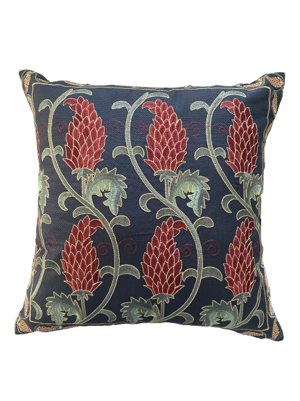 Turkish Inspired Floral Embroidered Cushion Cover