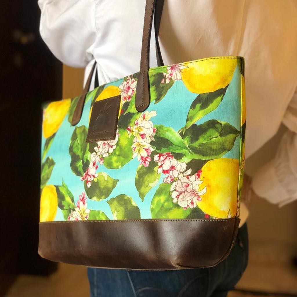 Tote Bag: Blue Citrus