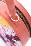 Round Crossbody Bag: Pink Thyme